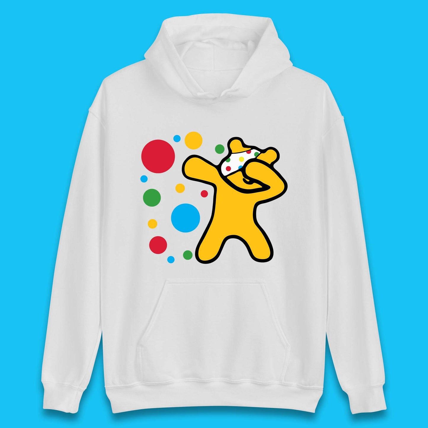 Dabbing Spotty Pudsey Bear Children In Need Dab Dance Spotty Day Donation Unisex Hoodie