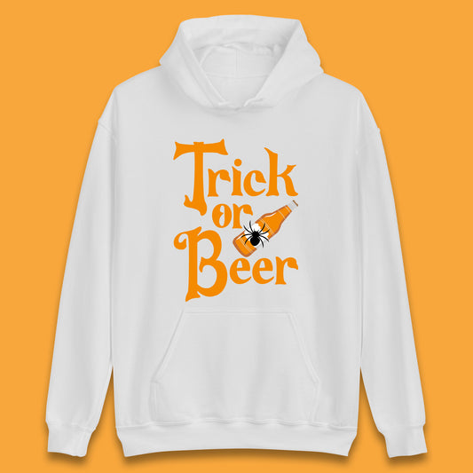 Trick Or Beer Halloween Drinking Beer Lover Drinker Halloween Party Unisex Hoodie