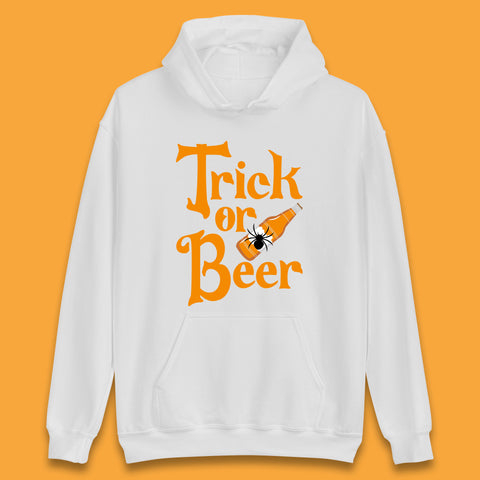 Trick Or Beer Halloween Drinking Beer Lover Drinker Halloween Party Unisex Hoodie