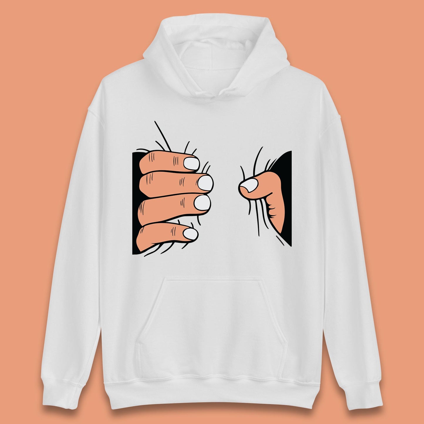 Crushing Handshake Big Hand Squeezing Funny Hand Grabbing Photographic Unisex Hoodie