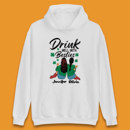 Personalised Drink Well With Besties Unisex Hoodie