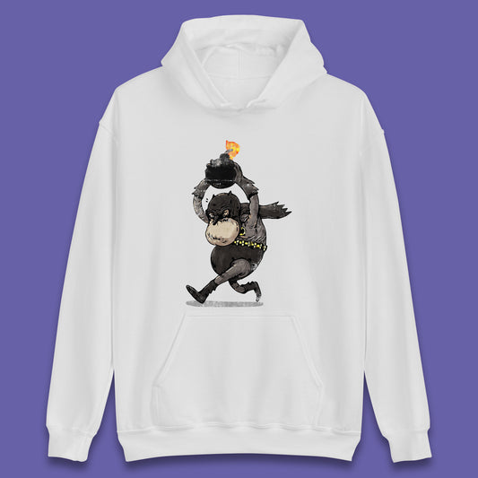 Old Batman Throwing Bomb Comic Book Art Aging Superhero DC Comics Fictional Character Unisex Hoodie