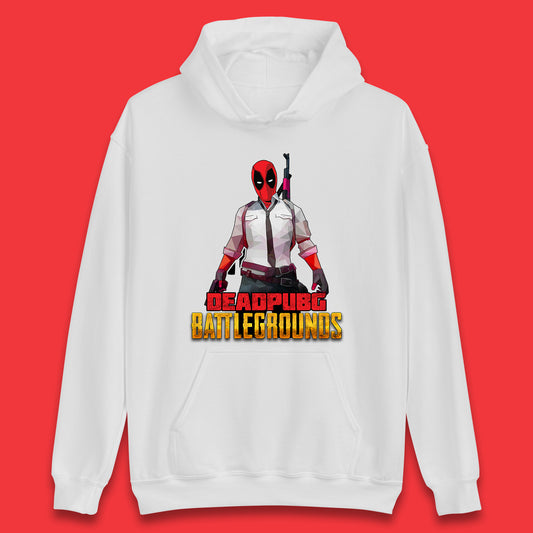 Deadpubg Battlegrounds Deadpool FPS Comic PUBG PlayerUnknown'S Battlegrounds Inspired Parody Gaming Unisex Hoodie