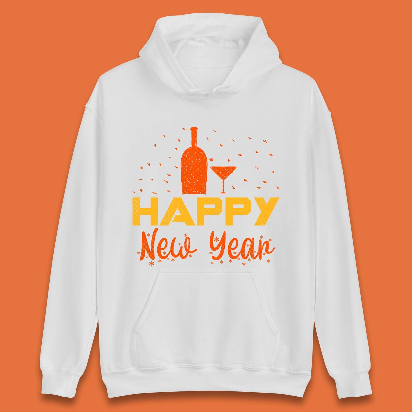 Happy New Year Wine Drinking Unisex Hoodie