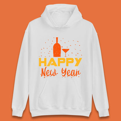 Happy New Year Wine Drinking Unisex Hoodie