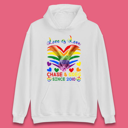 Personalised Lgbt Love Is Love Unisex Hoodie