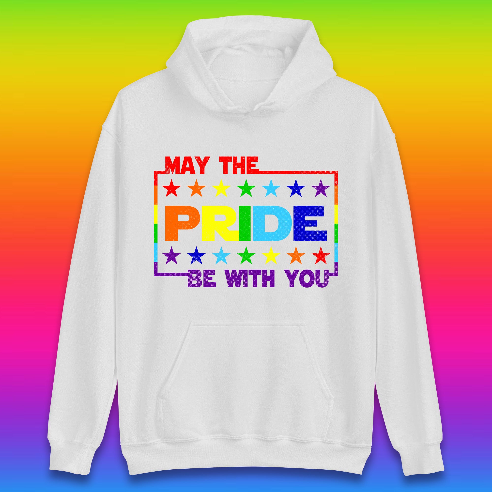 May The Pride Be With You LGBTQ Pride Month Rainbow Star Wars LGBT Pride Unisex Hoodie