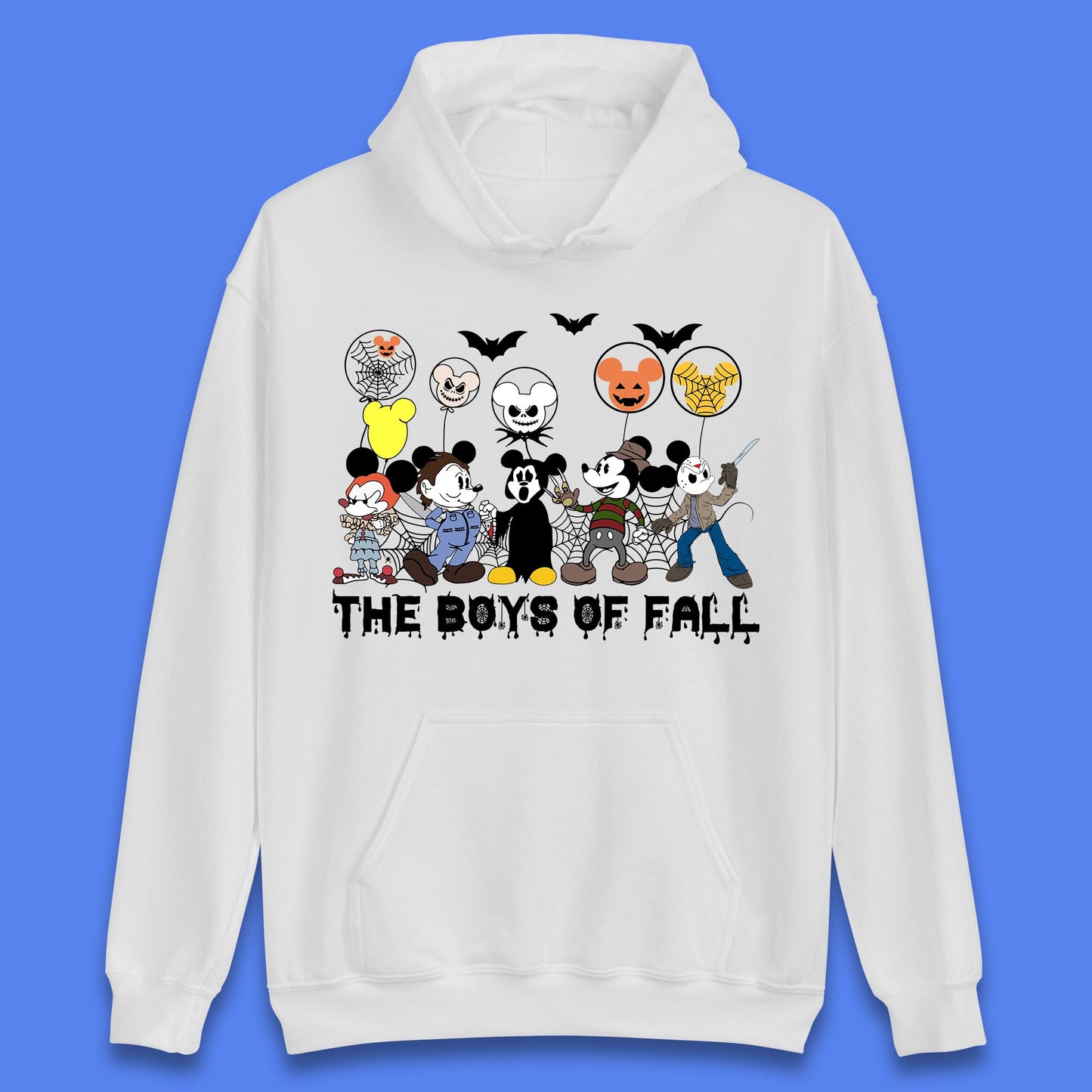 The Boys Of Fall Halloween Disney Mickey Mouse & Friends Horror Movie Characters Unisex Hoodie