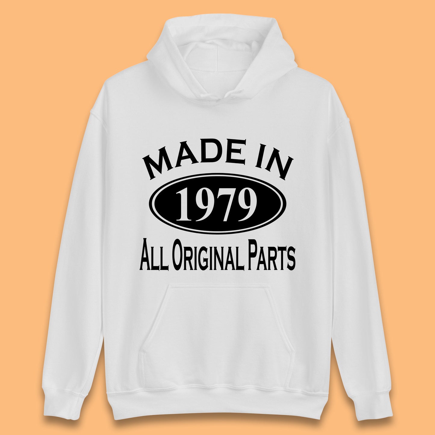 Made In 1979 All Original Parts Vintage Retro 44th Birthday Funny 44 Years Old Birthday Gift Unisex Hoodie