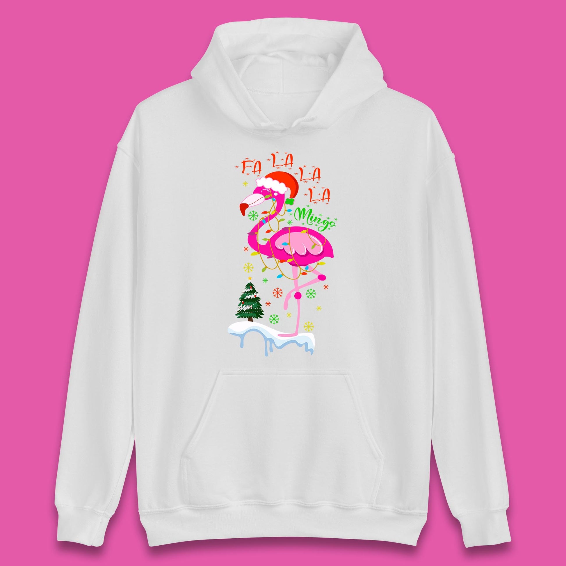 flamingo christmas hoodie