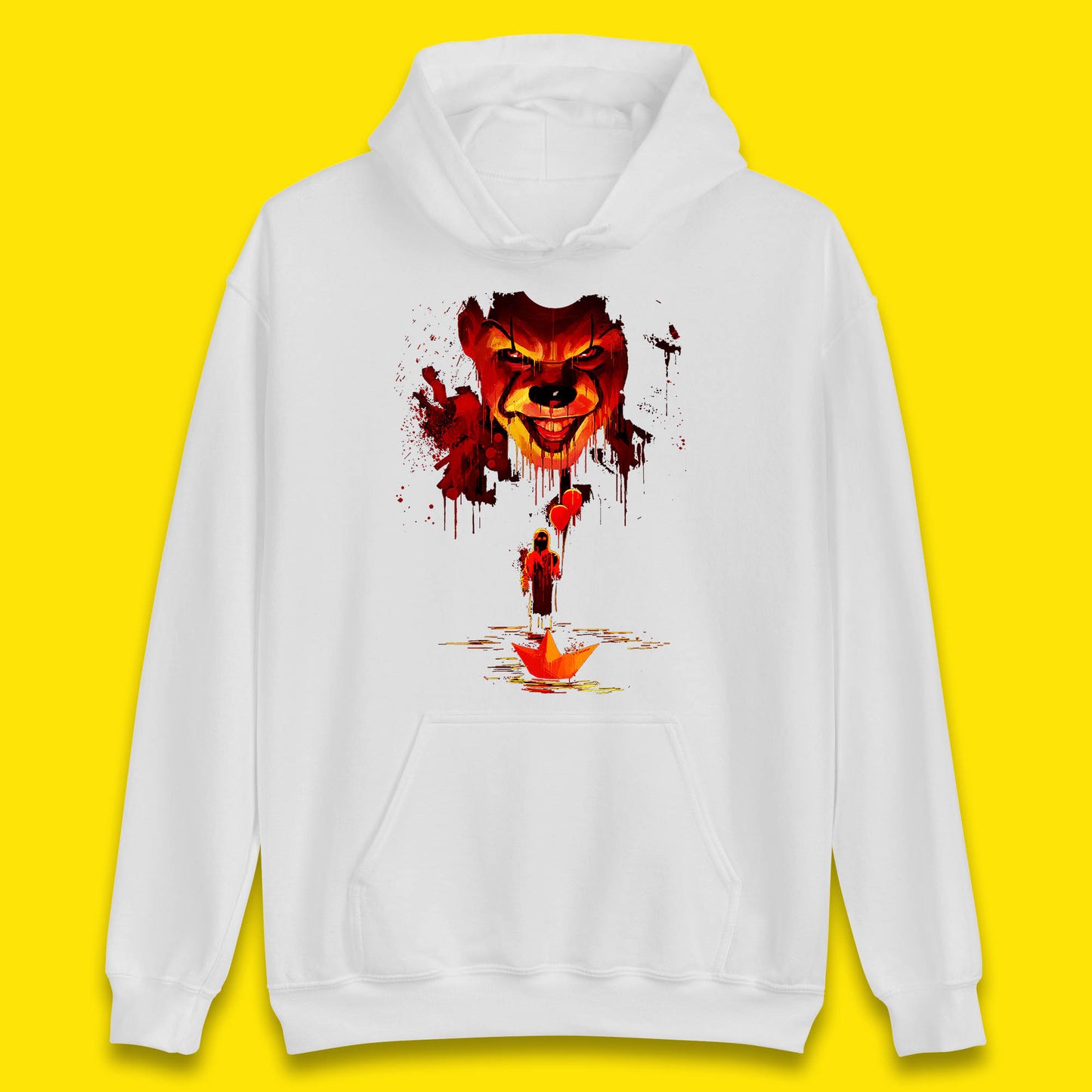 IT Clown Pennywise Halloween Horror Movie Character Serial Killer Clown Costume Unisex Hoodie