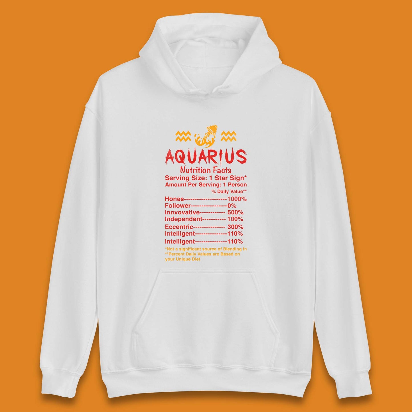 Aquarius Nutrition Facts Unisex Hoodie
