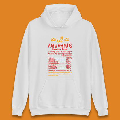 Aquarius Nutrition Facts Unisex Hoodie