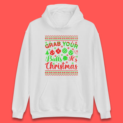 grab your balls christmas funny hoodie