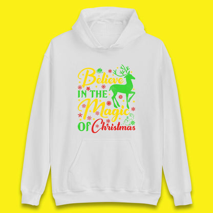 believe in the magic of christmas reindeer hoodie