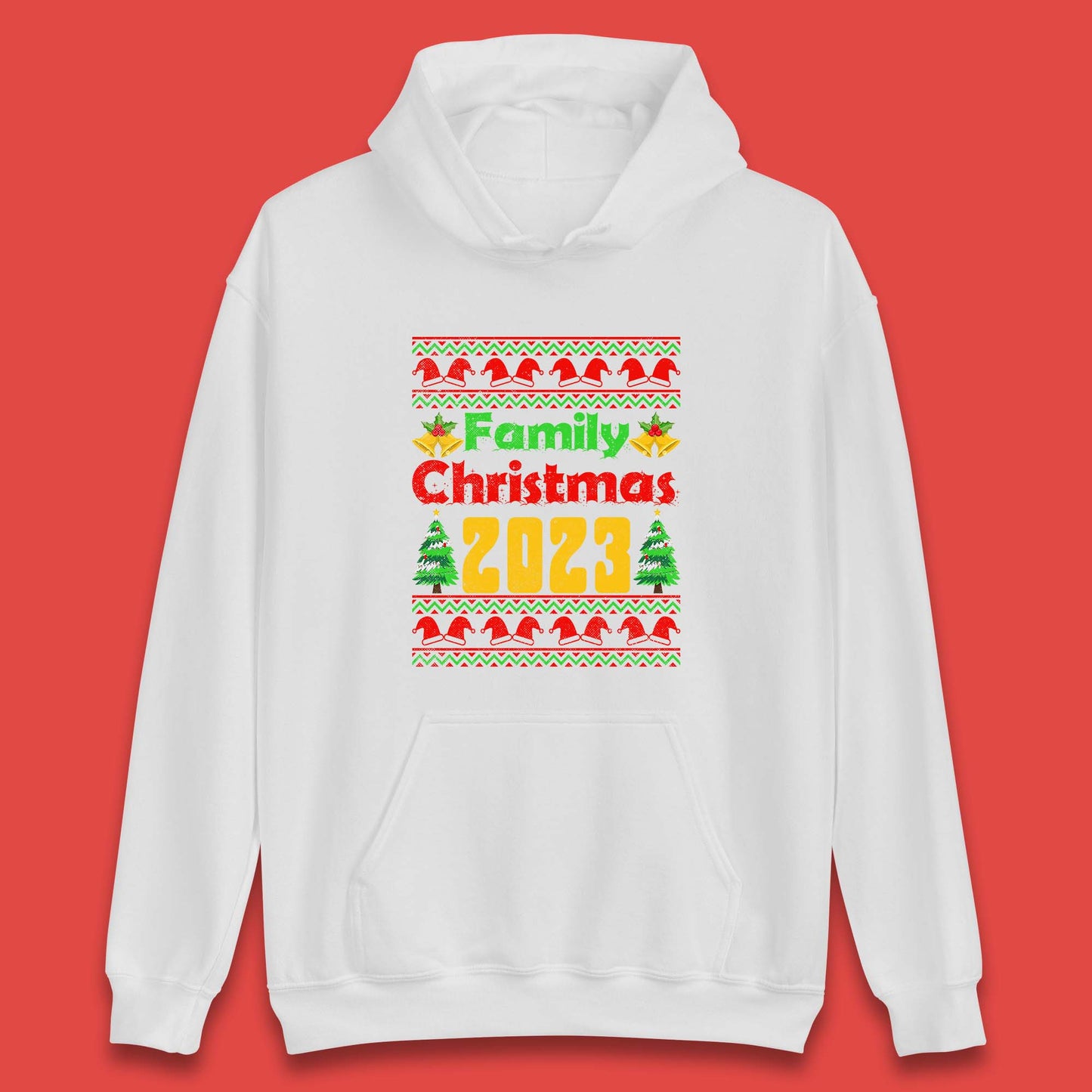 Family Christmas 2023 Holiday Winter Festive Christmas Trees Xmas Season Unisex Hoodie