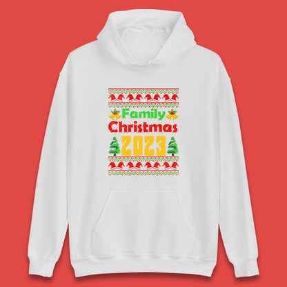 Family Christmas 2023 Holiday Winter Festive Christmas Trees Xmas Season Unisex Hoodie