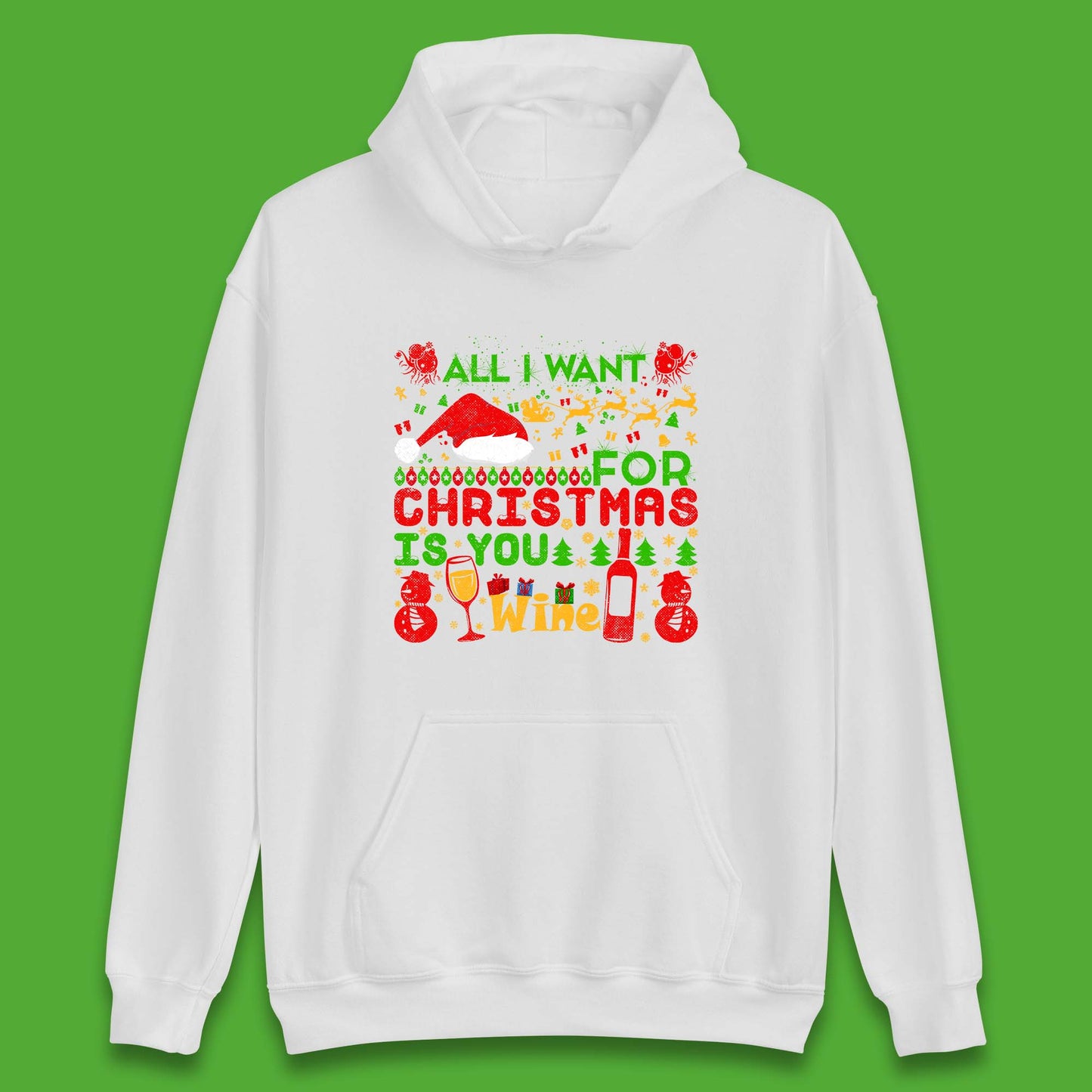christmas wine hoodie