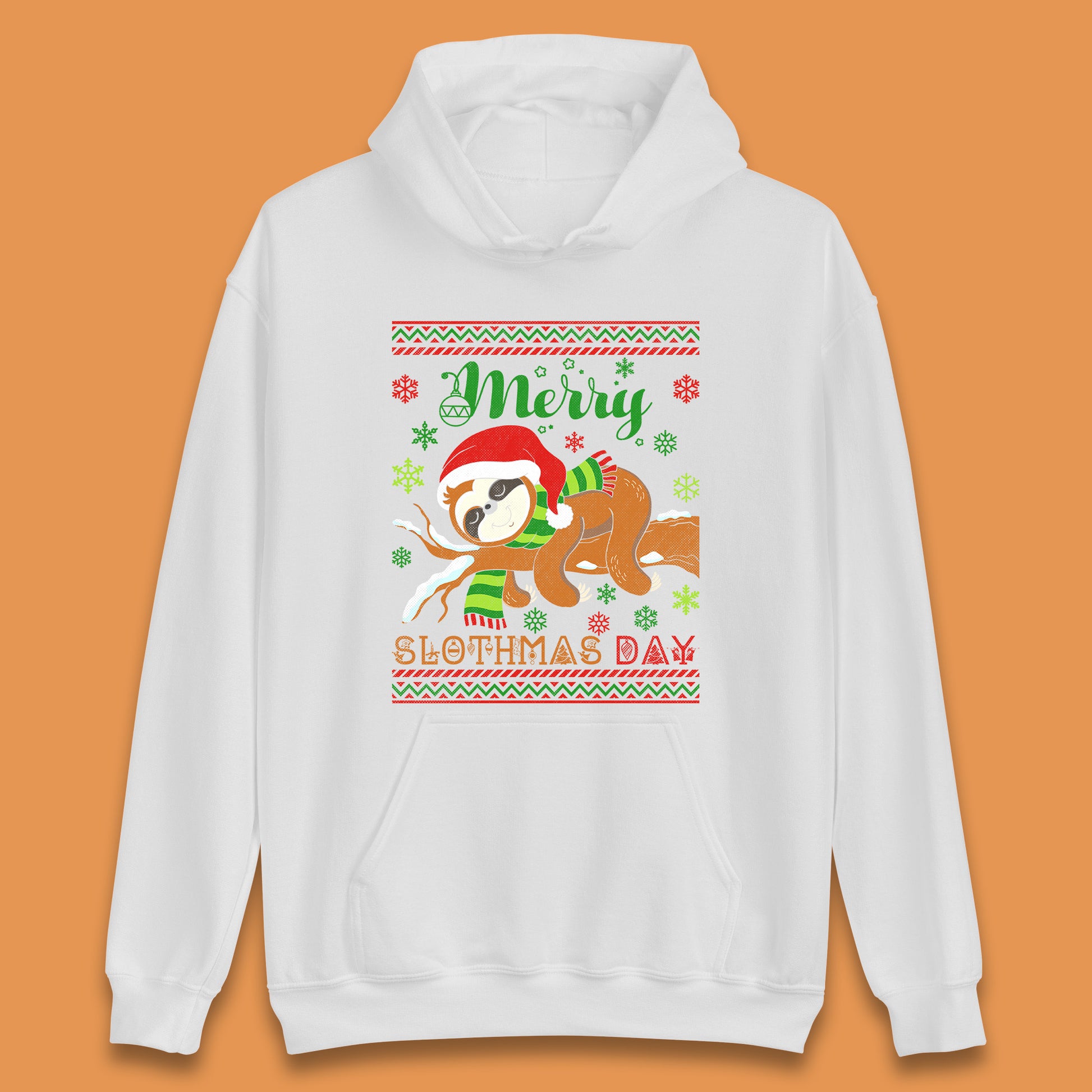 sloth christmas hoodie