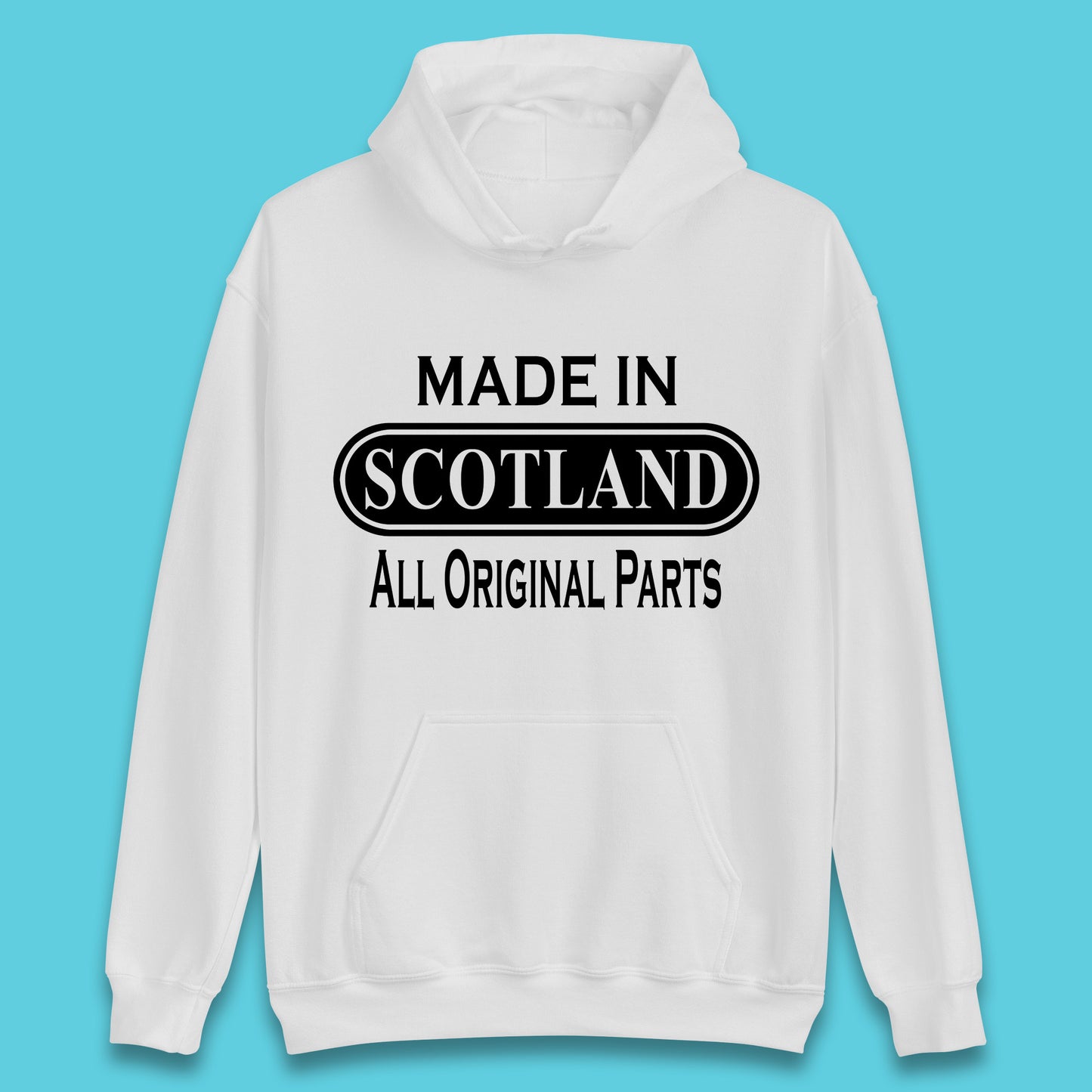 Made In Scotland All Original Parts Vintage Retro Birthday Country In United Kingdom UK Constituent Country Gift Unisex Hoodie