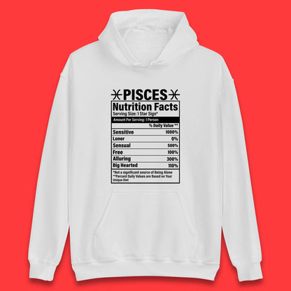 Pisces Nutrition Facts Unisex Hoodie