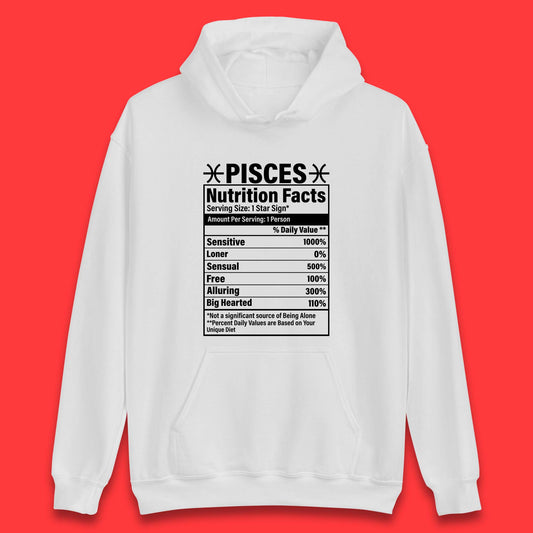 Pisces Nutrition Facts Unisex Hoodie