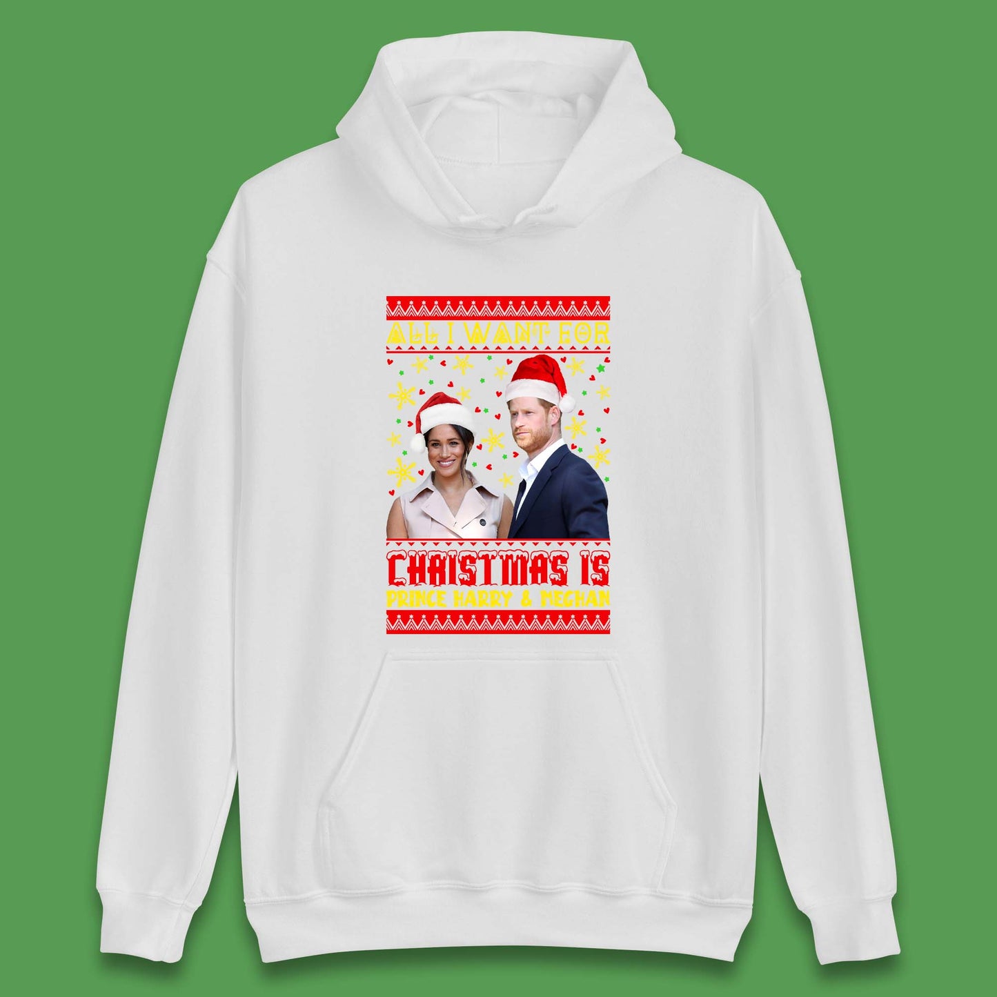 Prince Harry & Meghan Christmas Unisex Hoodie