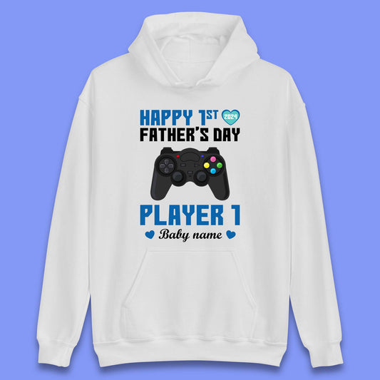 Personalised Happy First Father's Day Unisex Hoodie