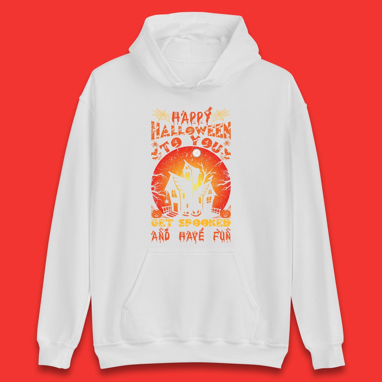Happy Halloween To You Get Spooked And Have Fun Halloween Horror Hunted House Unisex Hoodie