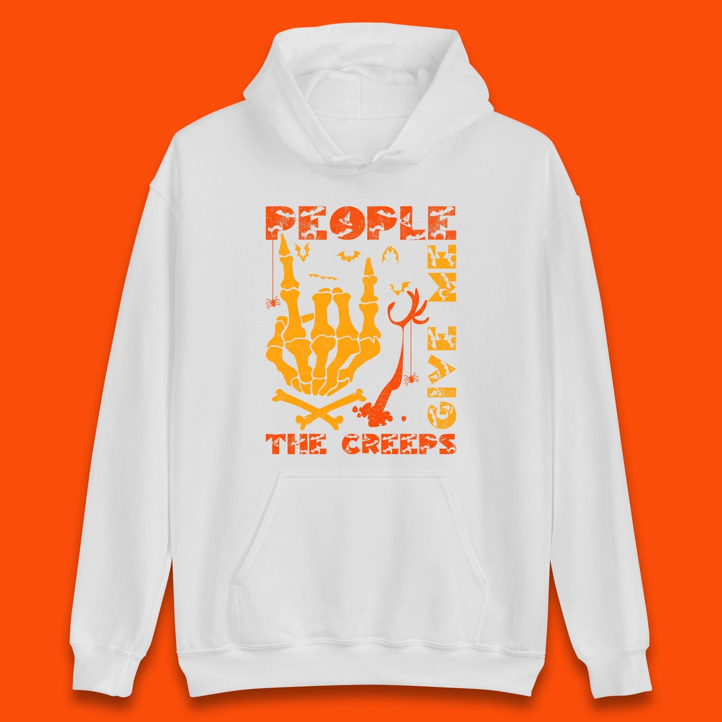 People Give Me The Creep Skeleton Hand Halloween Spooky Creepy Season Unisex Hoodie