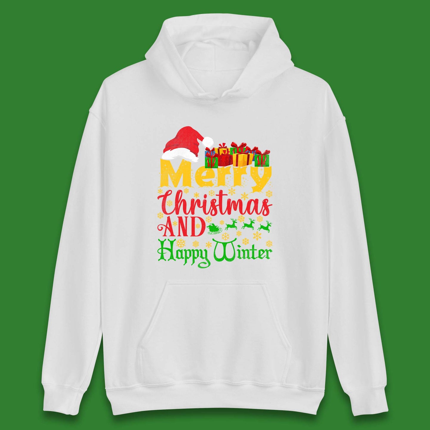 merry christmas and happy winter hoodie
