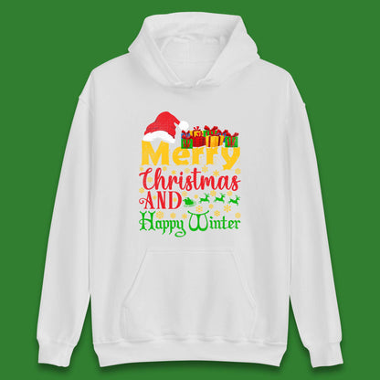merry christmas and happy winter hoodie