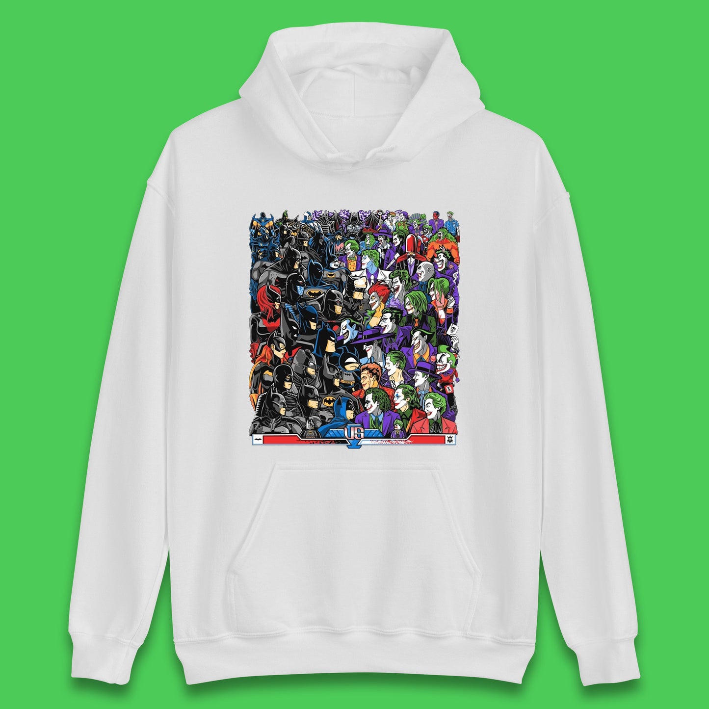Bats VS Clowns DC Comics Batmans VS Joker Clowns Fighting Spoof Supervillain Comic Book Character Unisex Hoodie