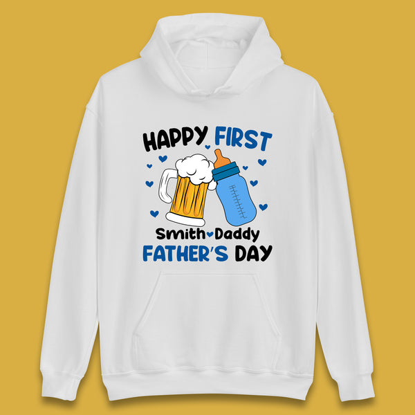 Personalised Happy First Father's Day Unisex Hoodie