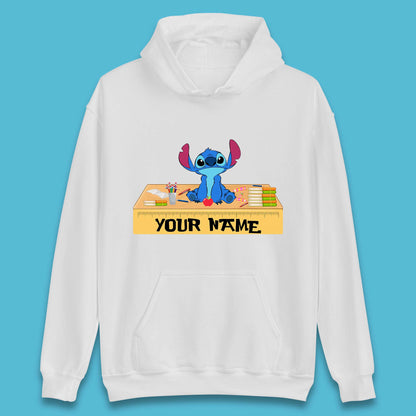 Personalised Disney Stitch Welcome Back To School Your Name Lilo & Stitch School First Day Of School Unisex Hoodie