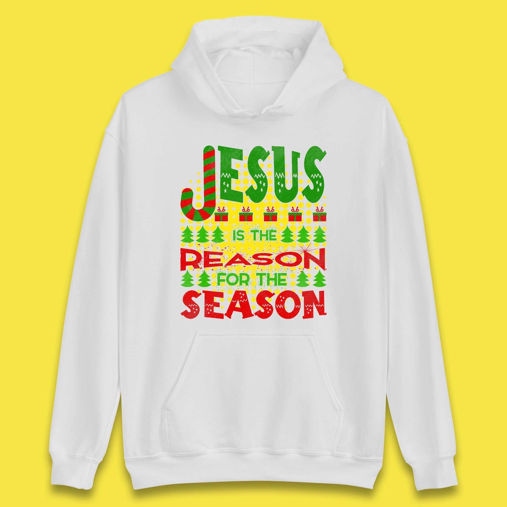 Jesus Is The Reason For The Season Merry Christmas Christian Religious Xmas Unisex Hoodie