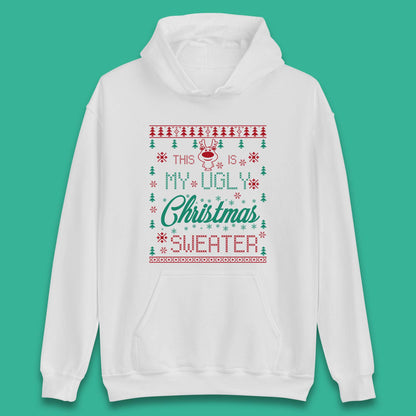 Ugly Christmas Sweater Reindeer Unisex Hoodie