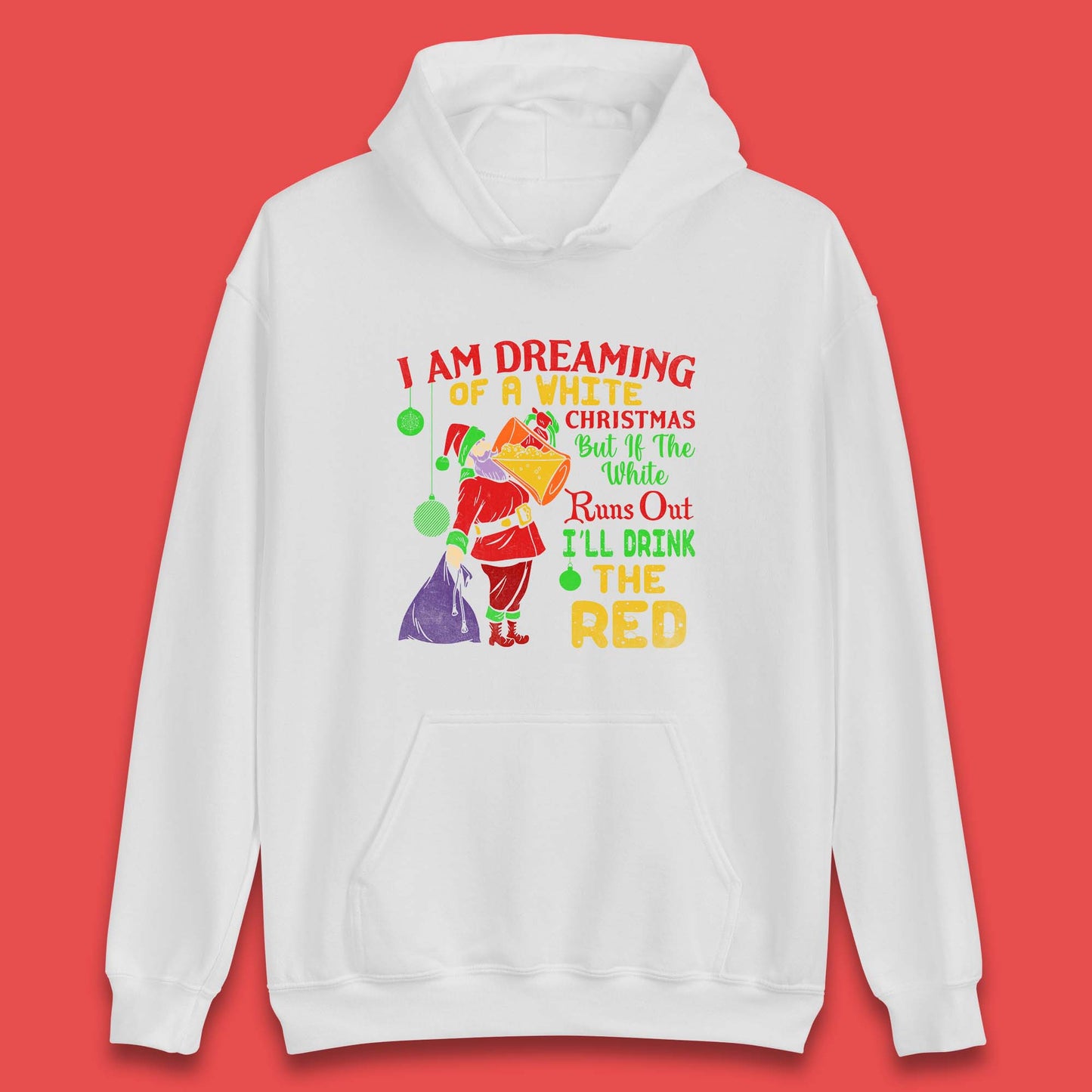 santa claus drinking hoodie