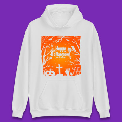 Happy Halloween Witch Hand Cross Sign Scary Pumpin Spooky Terrific Halloween Night Unisex Hoodie