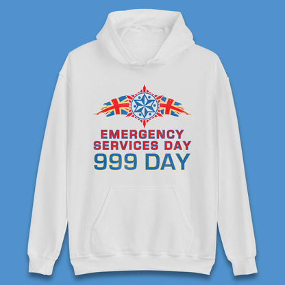 Emergency Services Day 999 Days United Kingdom Emergency Services First Responder Annual Holiday Unisex Hoodie