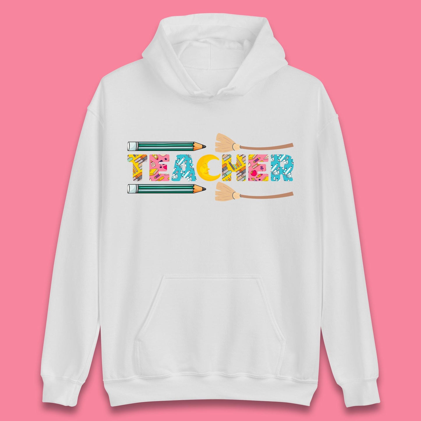 Halloween Teacher Spooky Teacher Ghost Halloween School Unisex Hoodie
