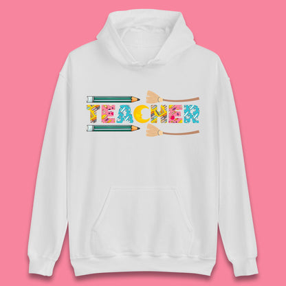 Halloween Teacher Spooky Teacher Ghost Halloween School Unisex Hoodie