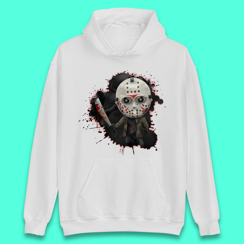 Chibi Jason Voorhees Holding Bloody Knife Halloween Friday The 13th Horror Movie Character Unisex Hoodie