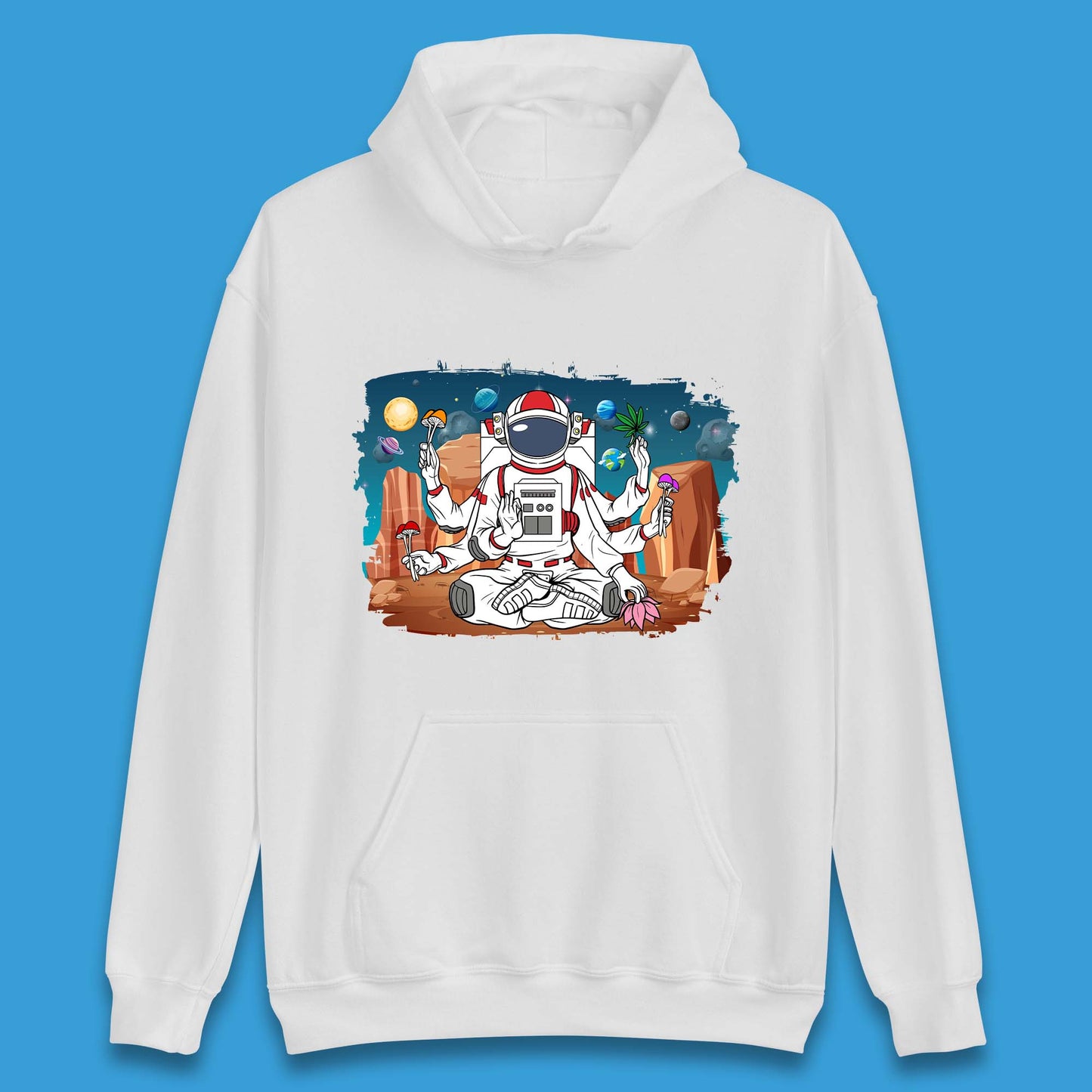 Meditating Astronaut Yoga Unisex Hoodie