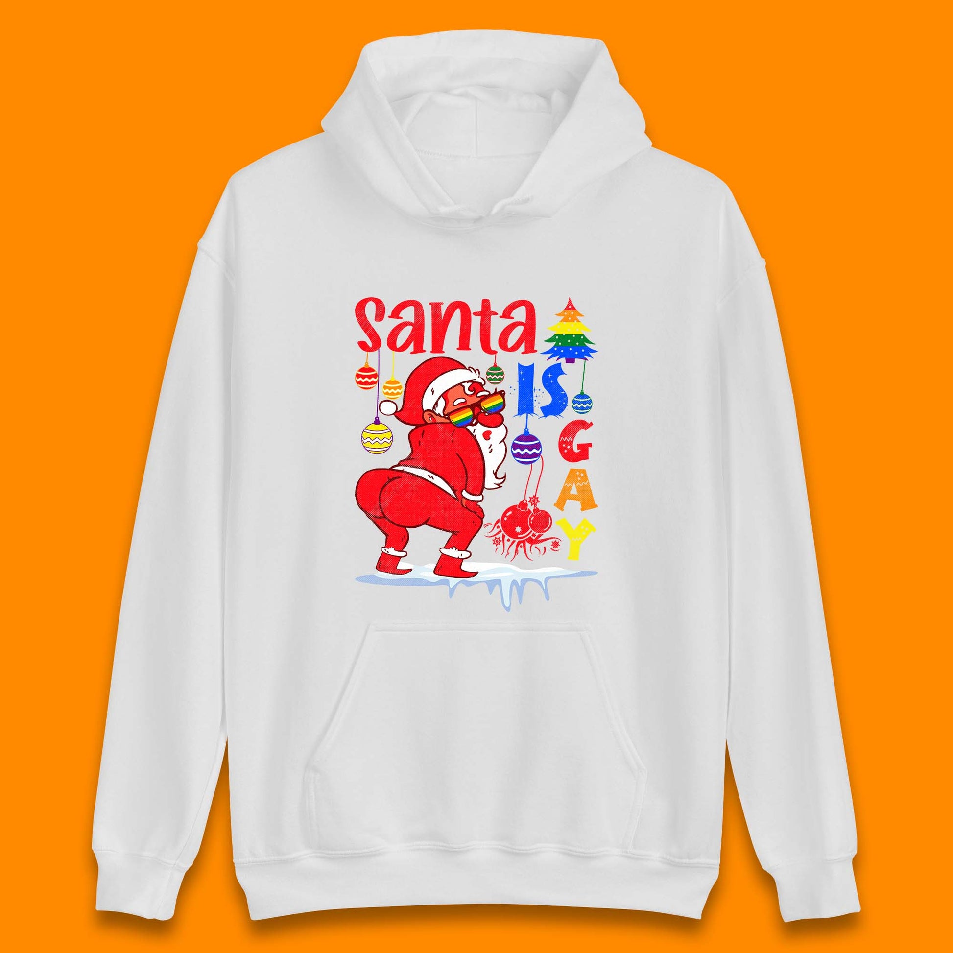 gay pride christmas hoodie