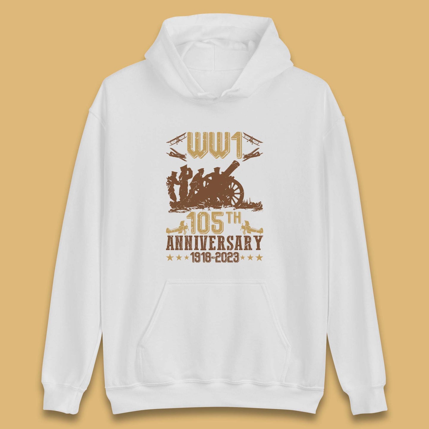 WW1 105th Anniversary 1918-2023 End Of World War I Remembrance Day Unisex Hoodie