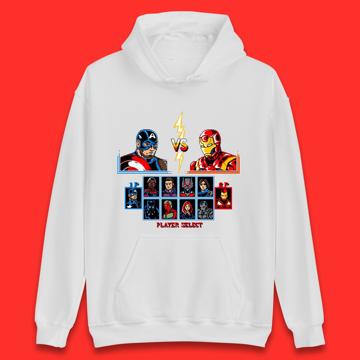 Captain America VS Iron Man Marvel Avengers Superheros Movie Character Panther Widow Thor Unisex Hoodie