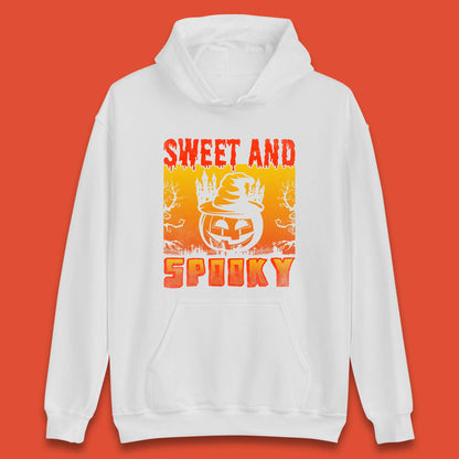 Sweet And Spooky Happy Halloween Witch Hat Pumpkin Horror Scary Season Unisex Hoodie