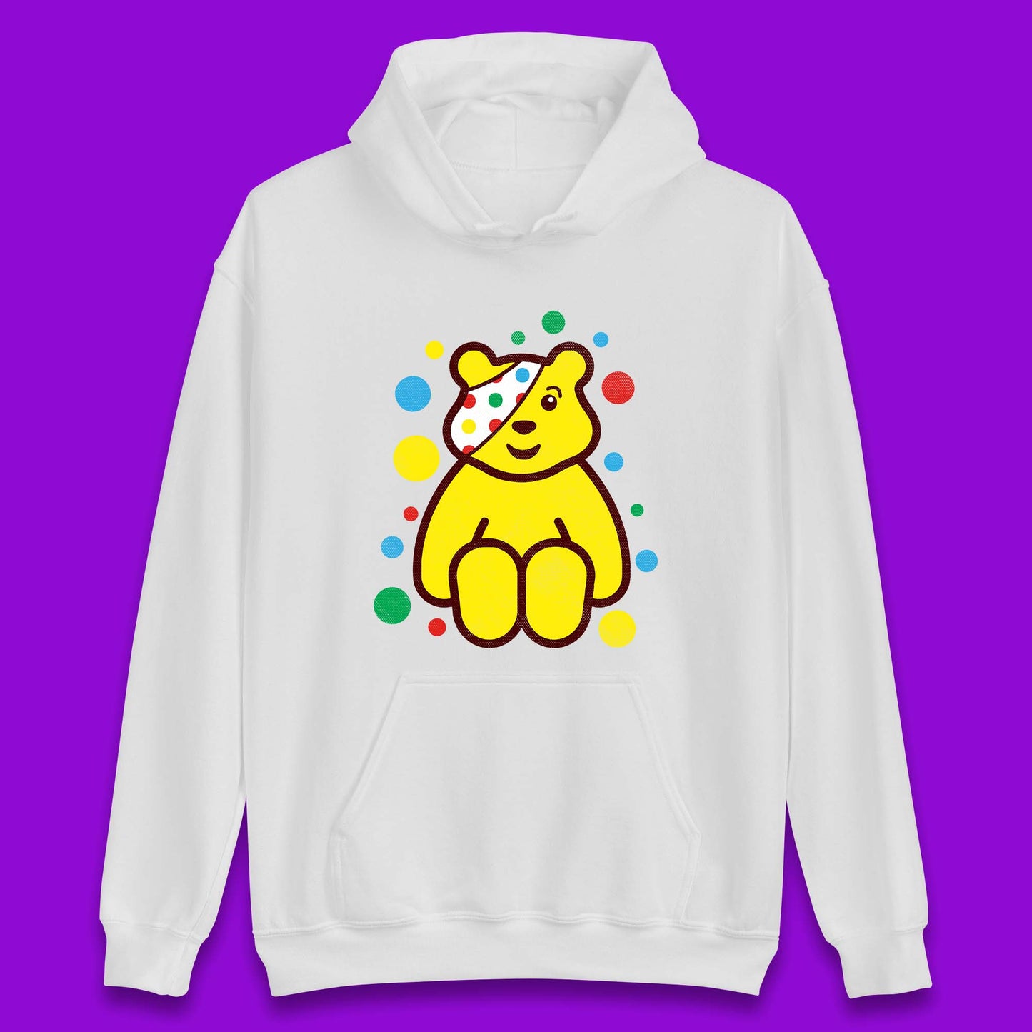 Children In Need Sitting Spotty Pudsey Bear Charity Raising Spotty Day Unisex Hoodie