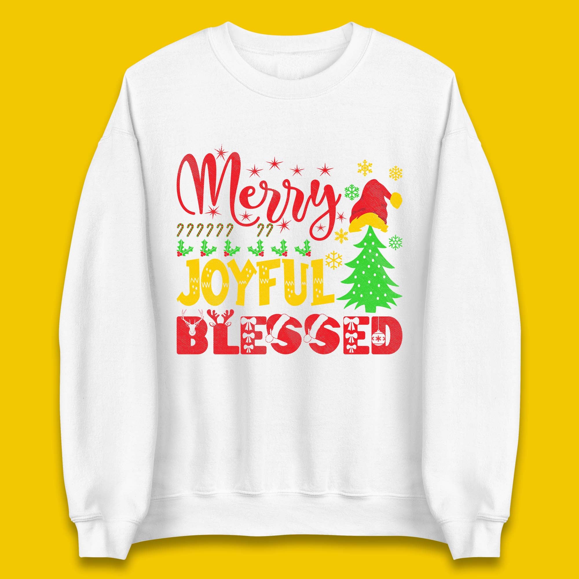 Merry Joyful Blessed Christmas Unisex Sweatshirt